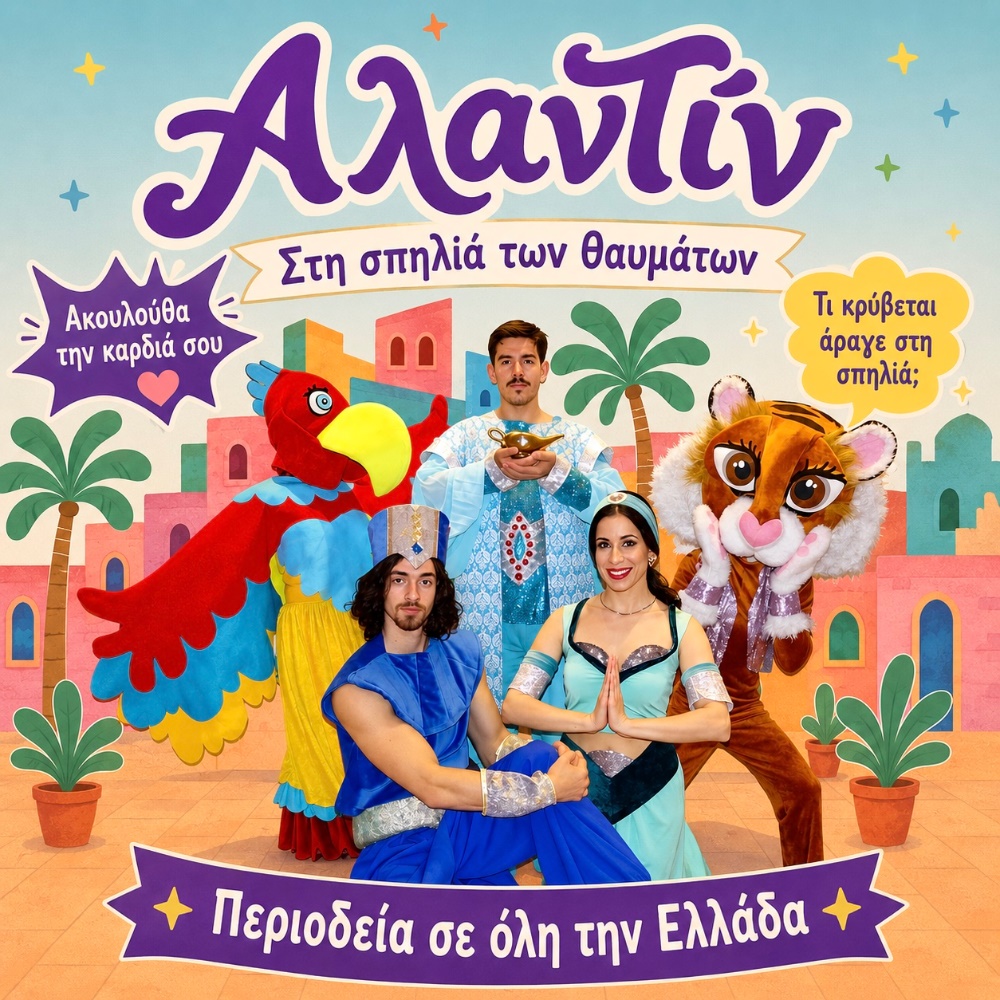 Αλαντίν: Στη σπηλιά των Θαυμάτων | Περιοδεία σε Λάρισα, Τρίκαλα, Καρδίτσα