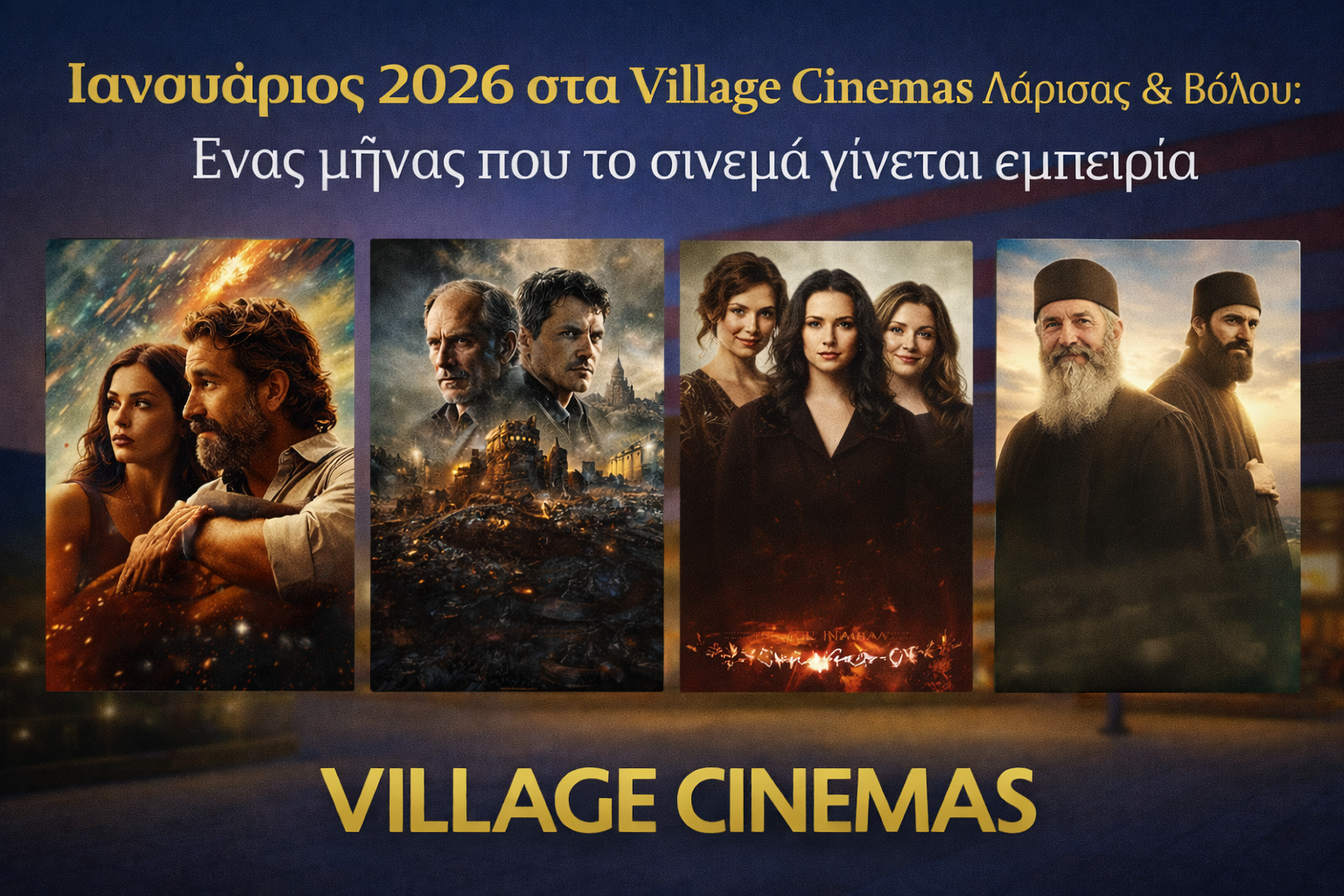 Τον Ιανουάριο στα Village Cinemas είναι ο μήνας που το σινεμά δεν είναι απλά μια ταινία αλλά μια τεράστια εμπειρία που αξίζει να την ζήσεις!